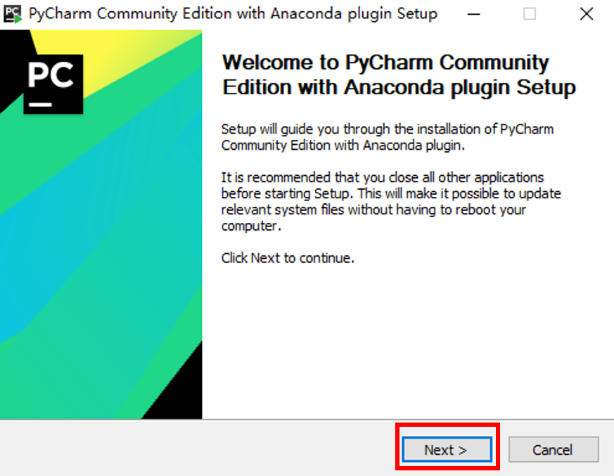 pycharm community with anaconda