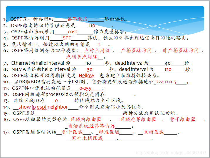 OSPF练习题