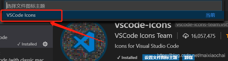 选择 vscode-icons
