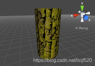 Cylder with tree bark - Bark texture cylinder