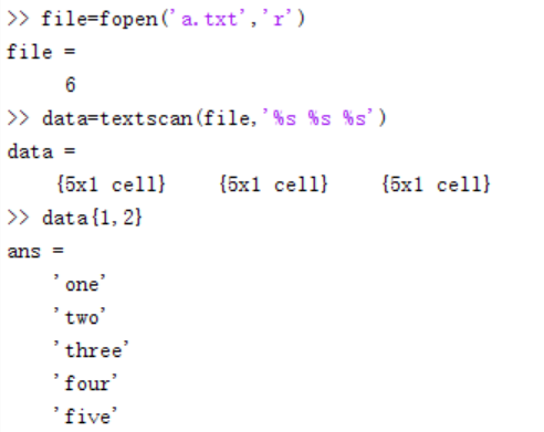 matlab textscan format string