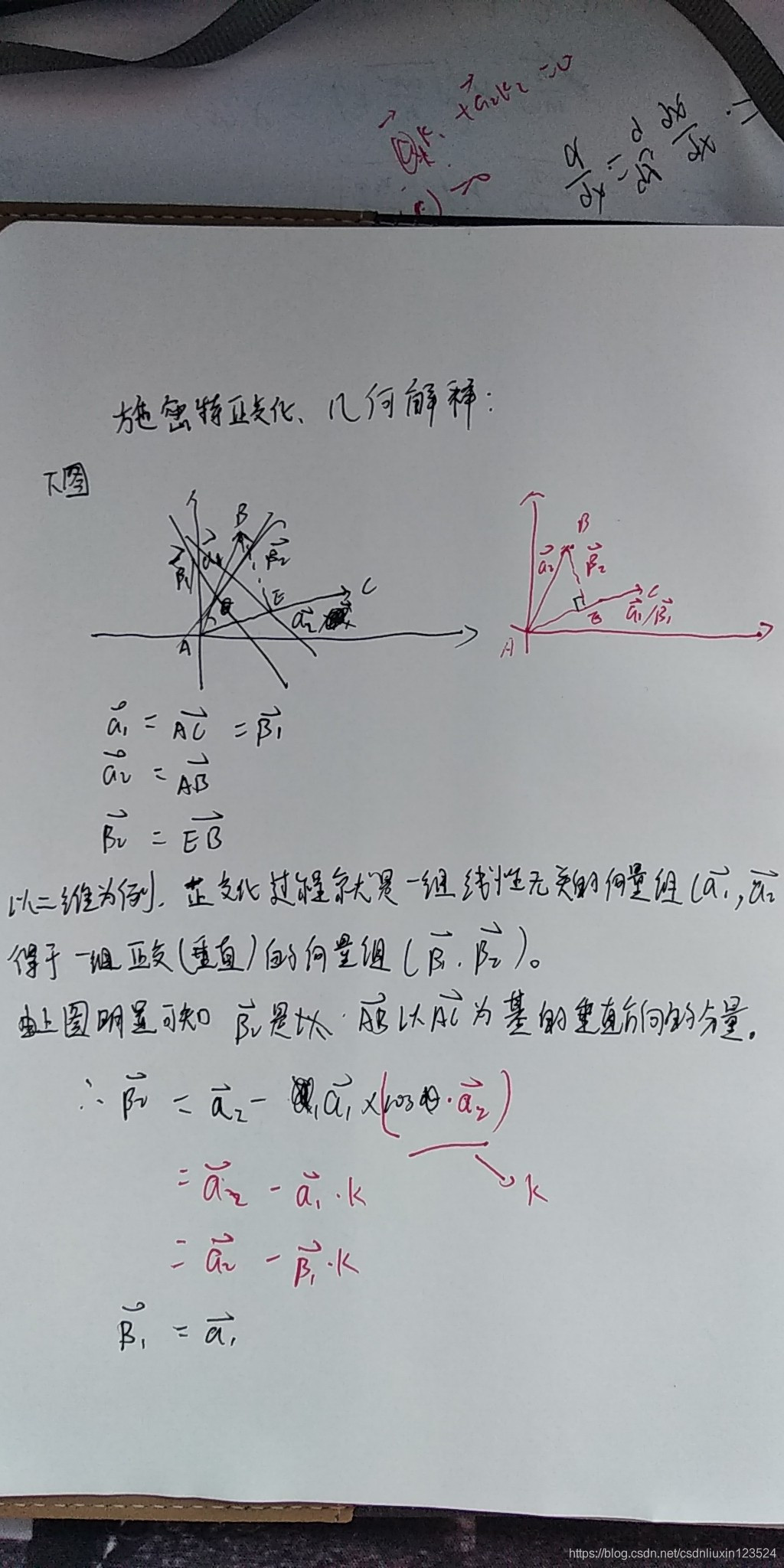 施密特正交化几何解释