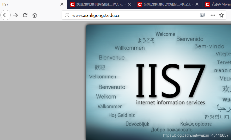 使用三种方法搭建虚拟机III  Web网站的方法