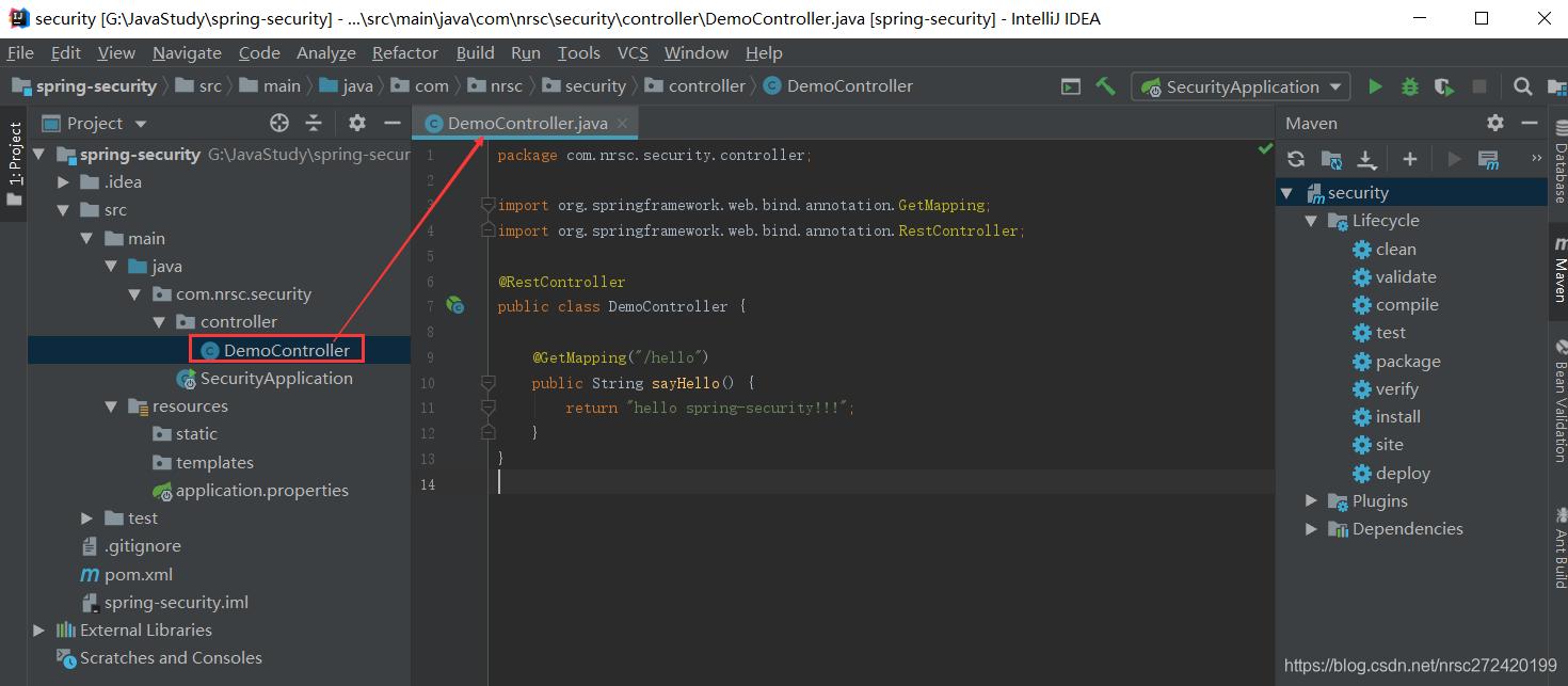 spring-security入门1---springboot项目搭建+简单修改Spring-Security的默认行为_springboot ...