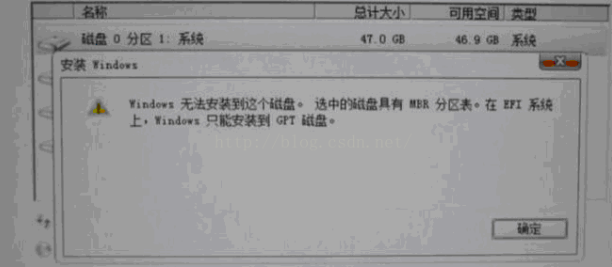 Win10重装系统提示：在efi系统上windows只能安装到gpt磁盘「建议收藏」