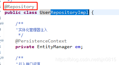 dao层的RepostoryImpl类上加上@Repository注解