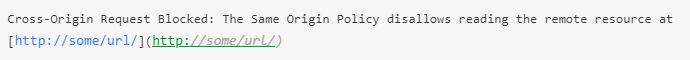 Cross-Origin Request Blocked: The Same Origin Policy disallows reading the remote resource at