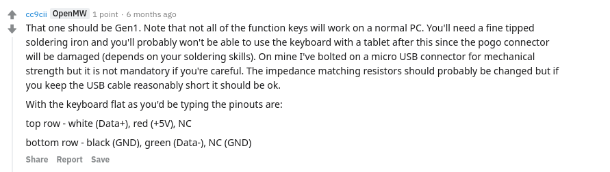 ThinkPad X1 Tablet键盘底座引脚定义