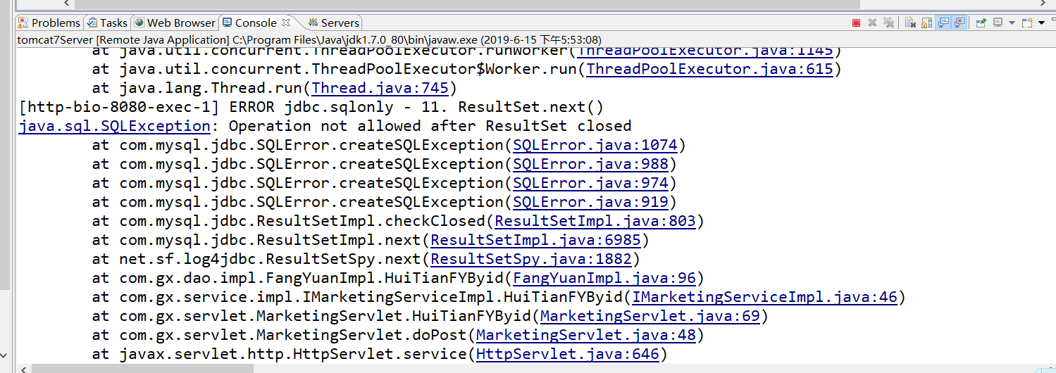 解决java.sql.SQLException: After end of result set-CSDN博客