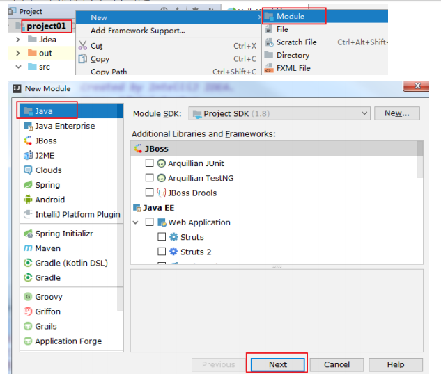 二、IDEA模块相关操作(Module)_idea plugin 项目moduletype 替换next 为 create-CSDN博客
