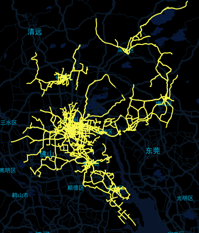 Python爬取并绘制广州市公交线路