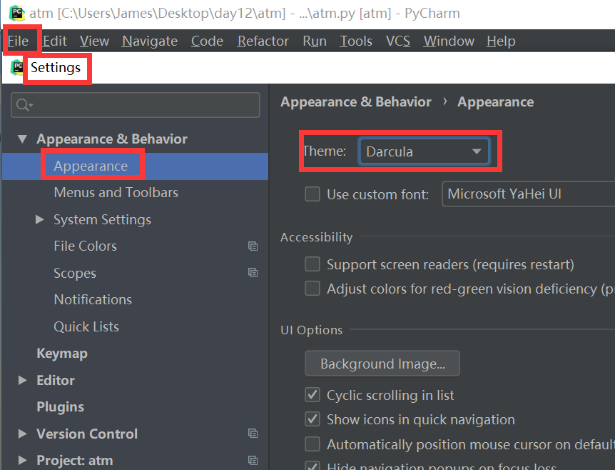 【Python干货】PyCharm如何更改成“舒服的”主题&字体？_pycharm 修改主题-CSDN博客