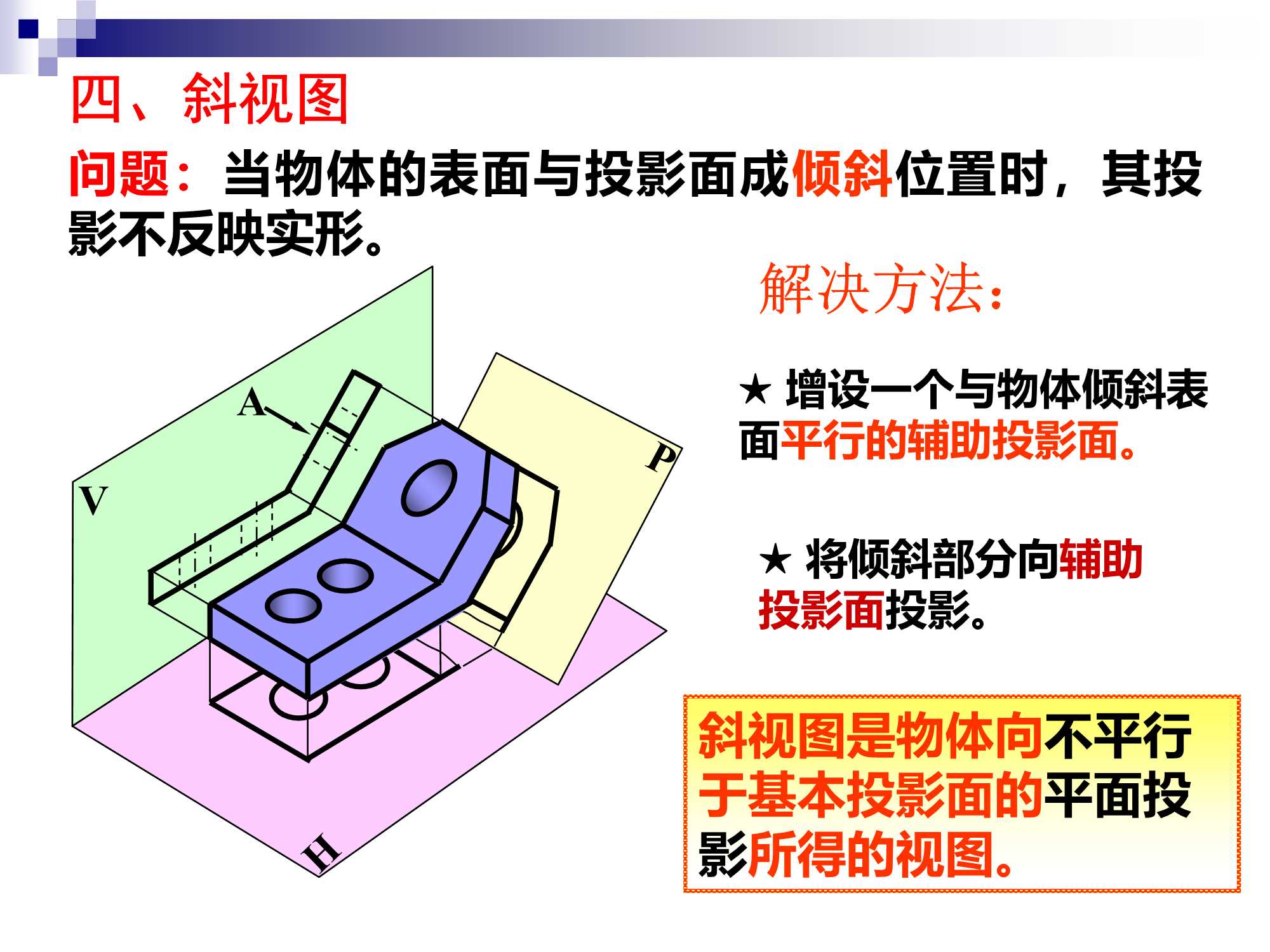 工程制图 （机件常用的基本表示法）_机件其他表示法-CSDN博客