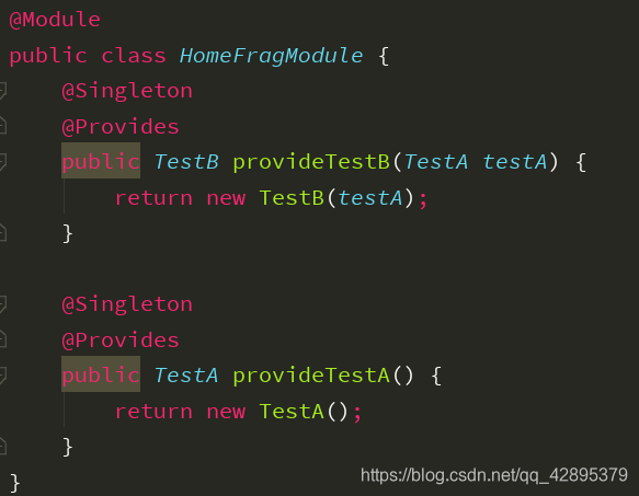 Singleton标记module