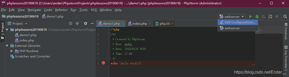 在win10系统上配置phpstorm 2018 Php7 3 Xdebug的开发环境 Ender 的专栏 Csdn博客