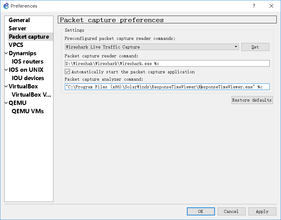 GNS3+winPcap+wireshark的安装步骤_responsetimeviewer.exeCSDN博客