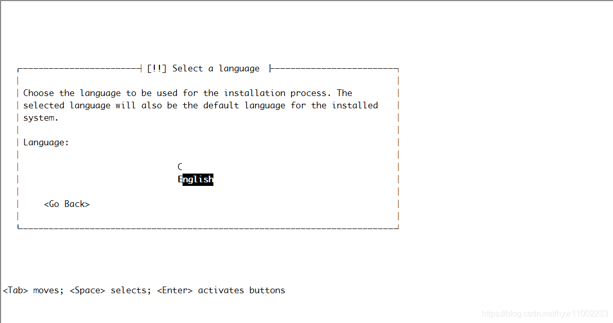 命令行安装页面