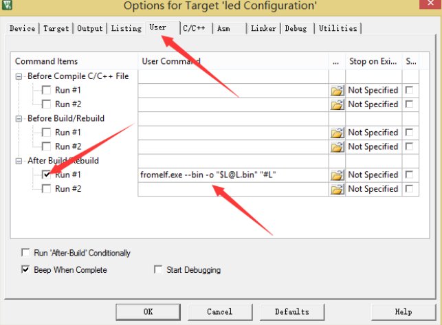 MDK Error: Q0122E :Could not open file 'xxxx.axf': No such file or directory