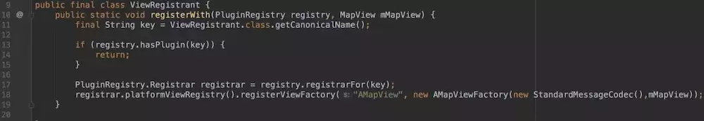 Native embedded in the assembly in a proper posture Flutter