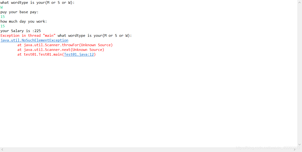 笔记——JAVA Scanner (scanner 使用错误:at java.util.Scanner.next(Unknown Source ...