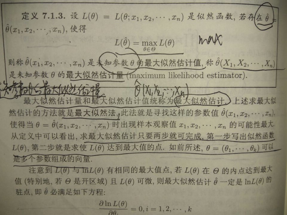 # 最大似然估计法和似然函数(likelihood function)