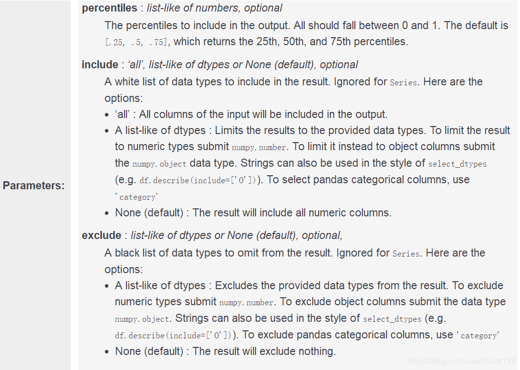 【Python】pandas的describe参数详解_python describe-CSDN博客