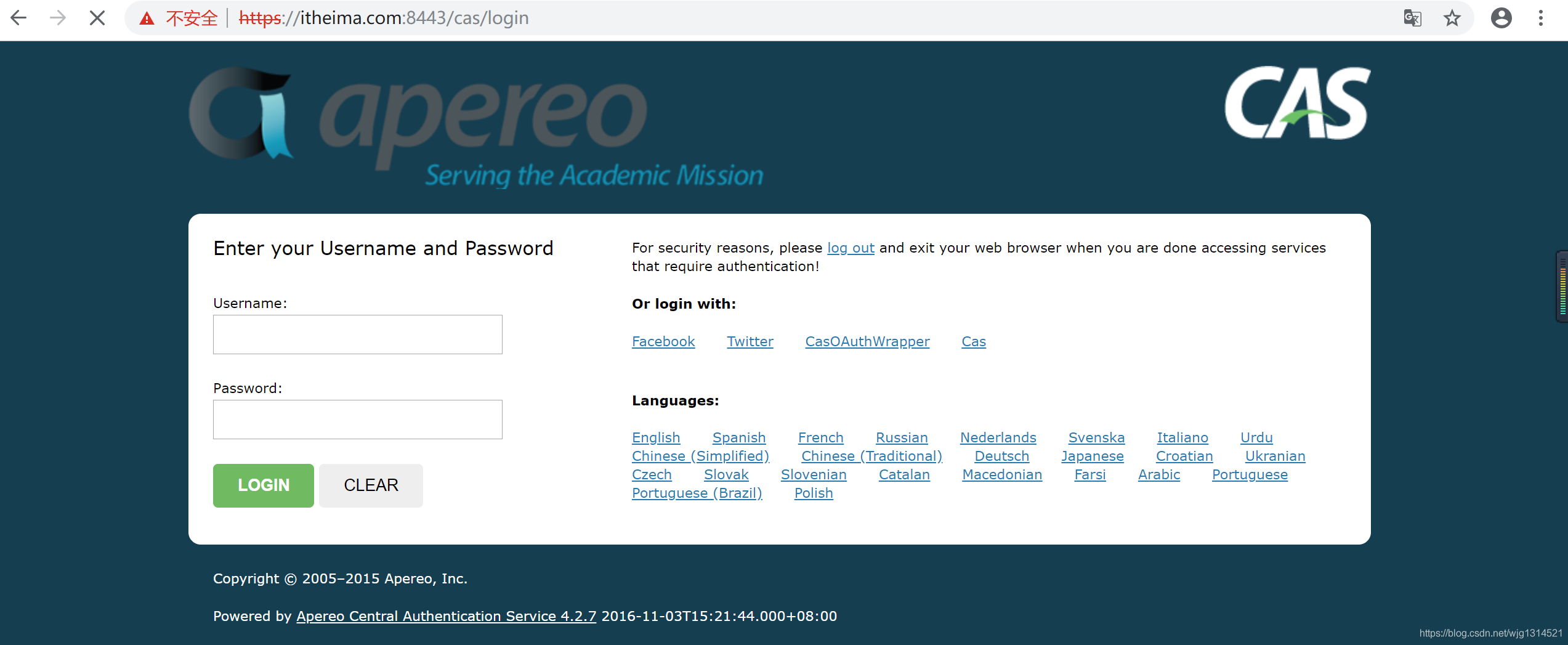 Cas认证4.2.7版本完整部署流程(以及cas-server-support-oaut,cas-server-support-pac4j ...