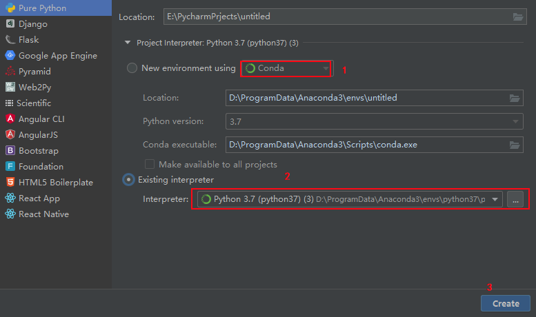 Pycharm appears "Failed to Create Interpreter" when creating a new ...