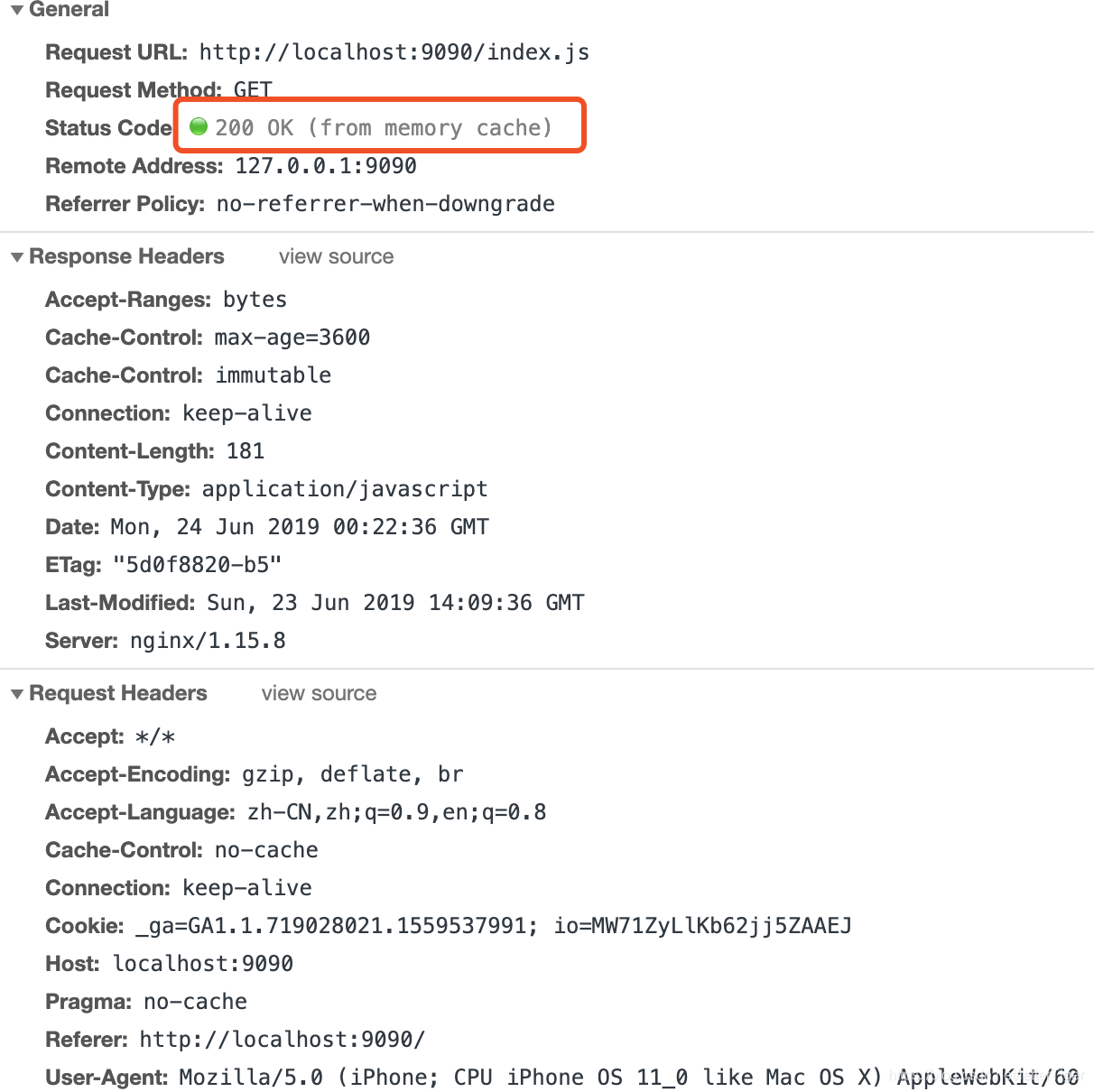chrome强缓存截图