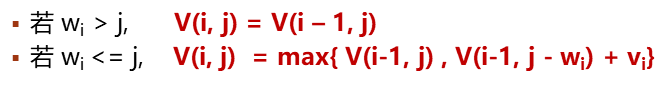 0/1背包问题递推式