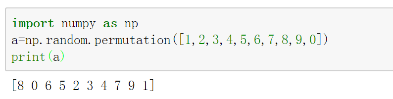 random permutation python