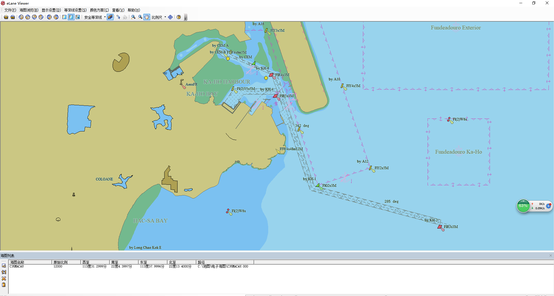 运行在web上的电子海图数据