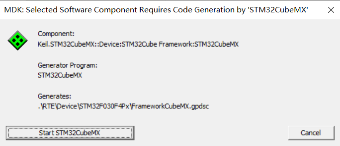 Start STM32CubeMX