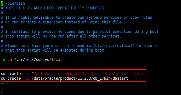Linux重启 Oracle自动启动