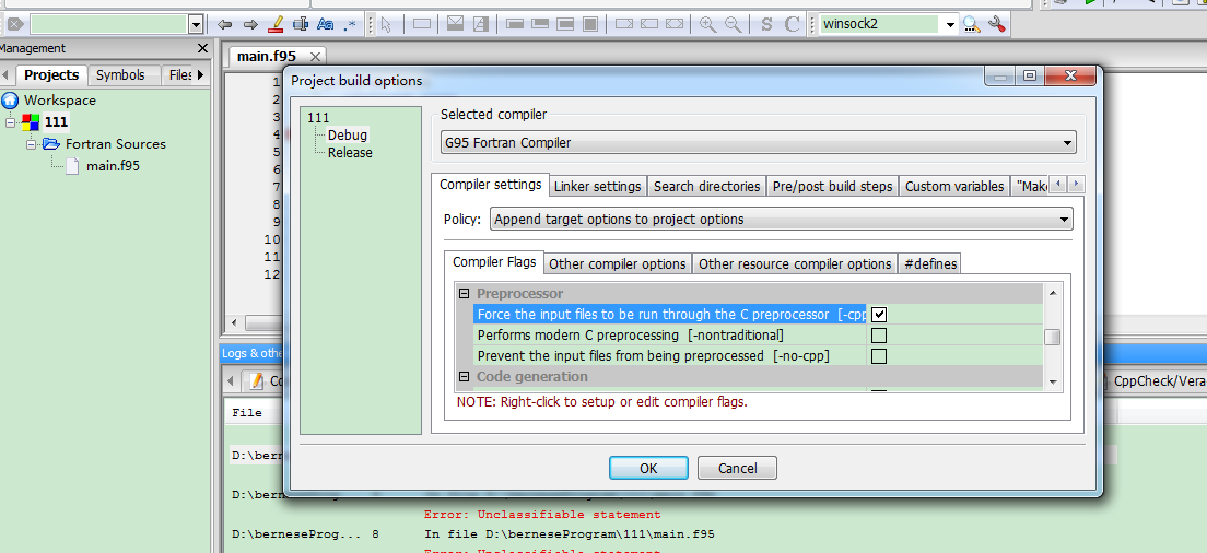 install fortran compiler on codeblock