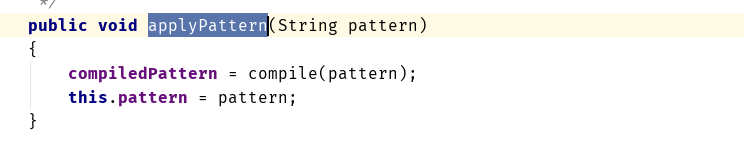 applyPattern