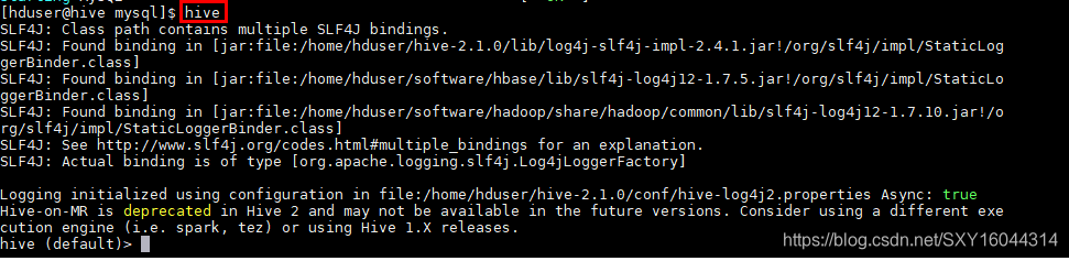 Hive启动问题的解决办法:Exception in thread "main"java.lang.RuntimeException ...