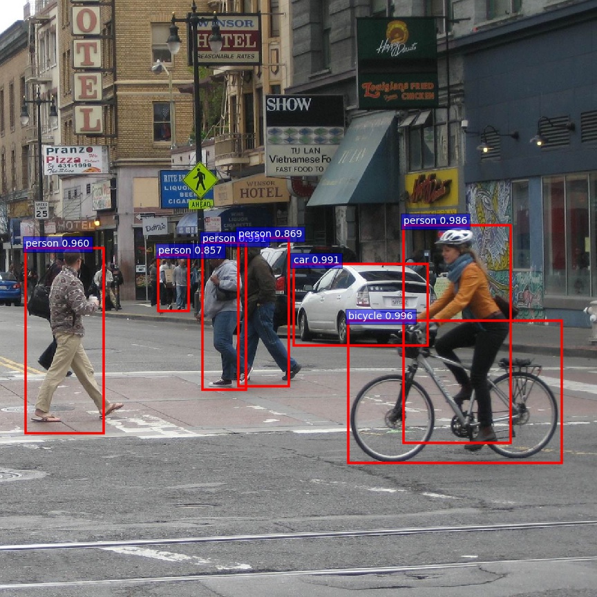 训练好的模型的检测效果