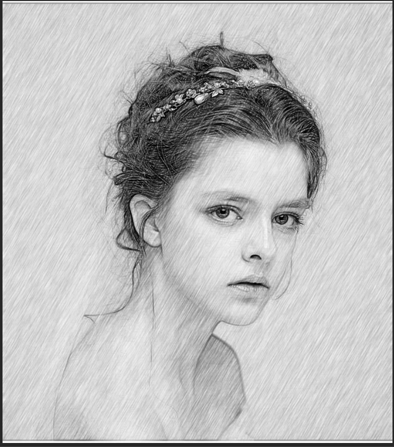 将照片p成素描画ps