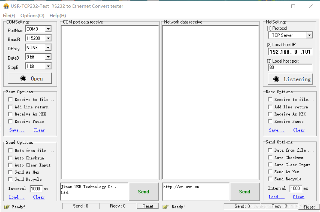 USR-TCP232-E2串口转以太网模块的使用方法_java usr网络串口模块-CSDN博客