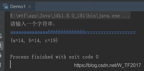 【java】计算一个字符串中每个字符出现次数。