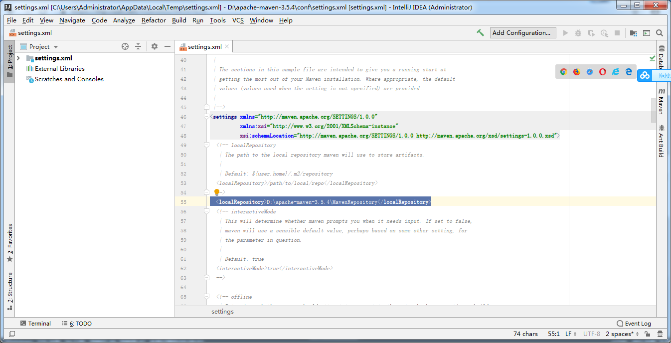Maven的环境配置（apachemaven3.5.4）配置maven home directory_maven3.5.4百度网盘CSDN博客