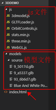 three.js加载3D模型（.glb格式和.gltf格式）