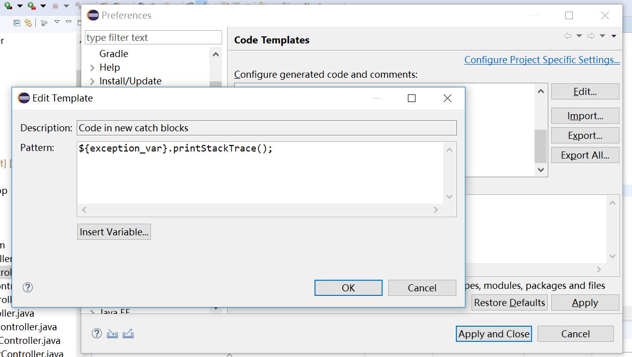 删除Eclipse捕捉异常时自动生成的// TODO Autogenerated catch blockCSDN博客
