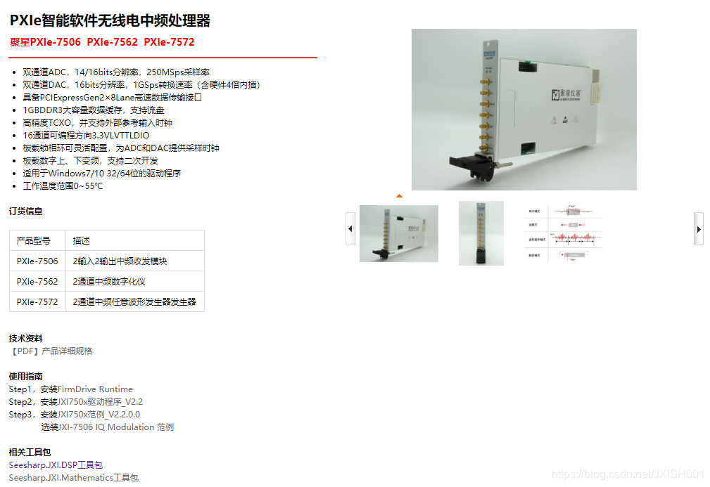 JXI PXIe-7506 产品页面