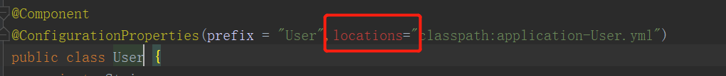 ConfigurationProperties 取消 locations 属性