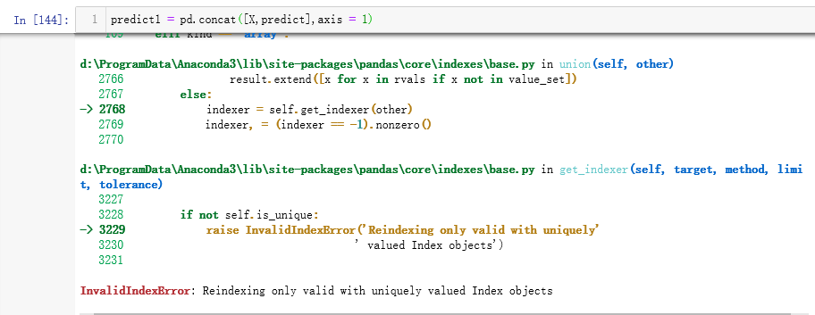 Python Concat时报错'Invalidindexerror: Reindexing Only Valid With Uniquely  Valued Index Objects'_土豆土豆，我是洋芋的博客-Csdn博客