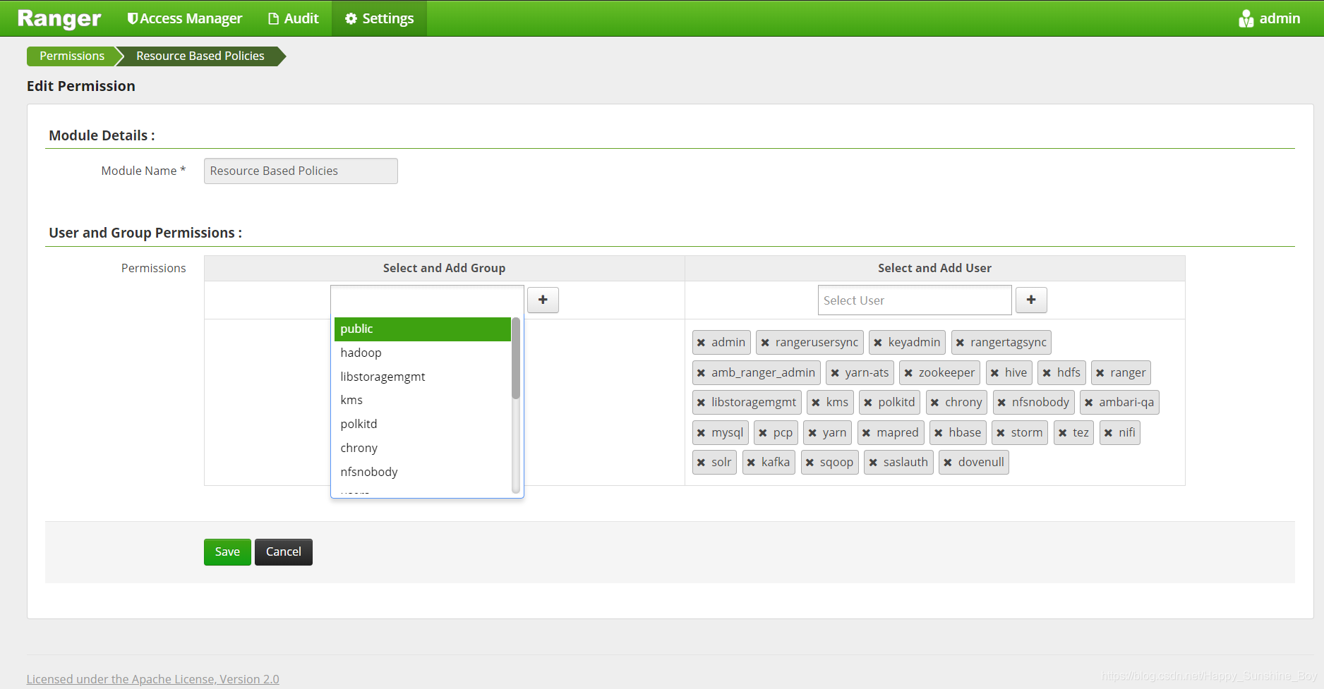 Apache Ranger 1.1.0 用户指南_apache ranger 的官方文档-CSDN博客