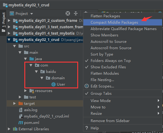 IntelliJ IDEA包按层级结构显示